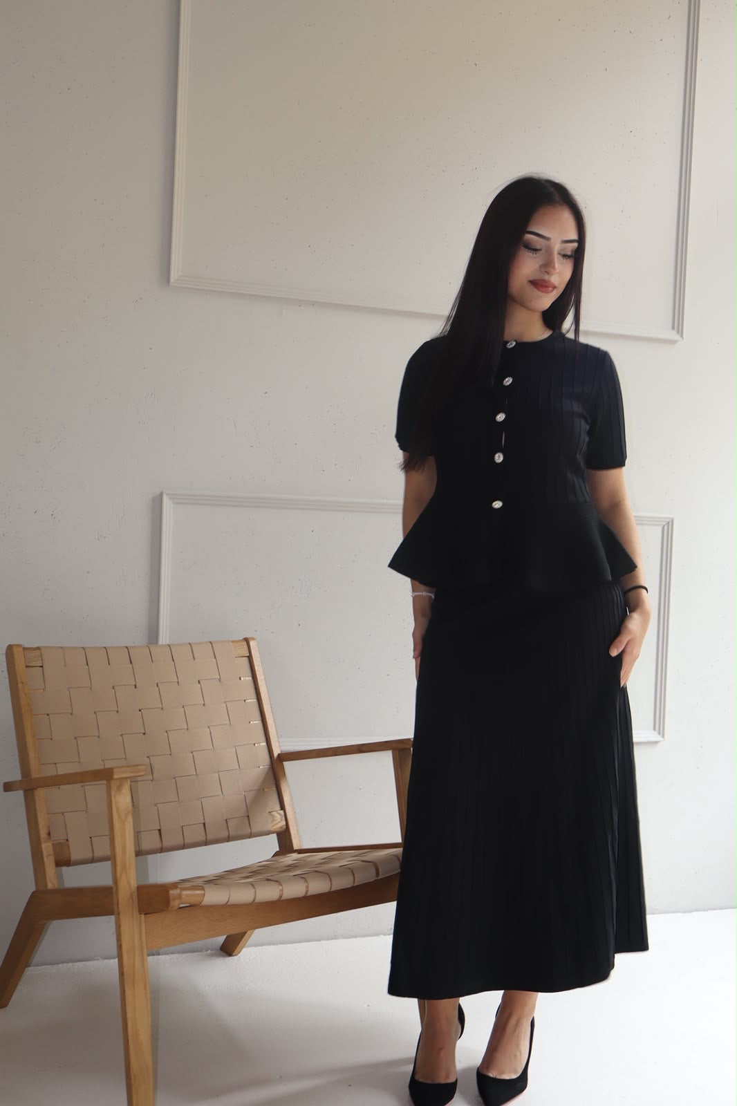 Sandra Dress Set - Black