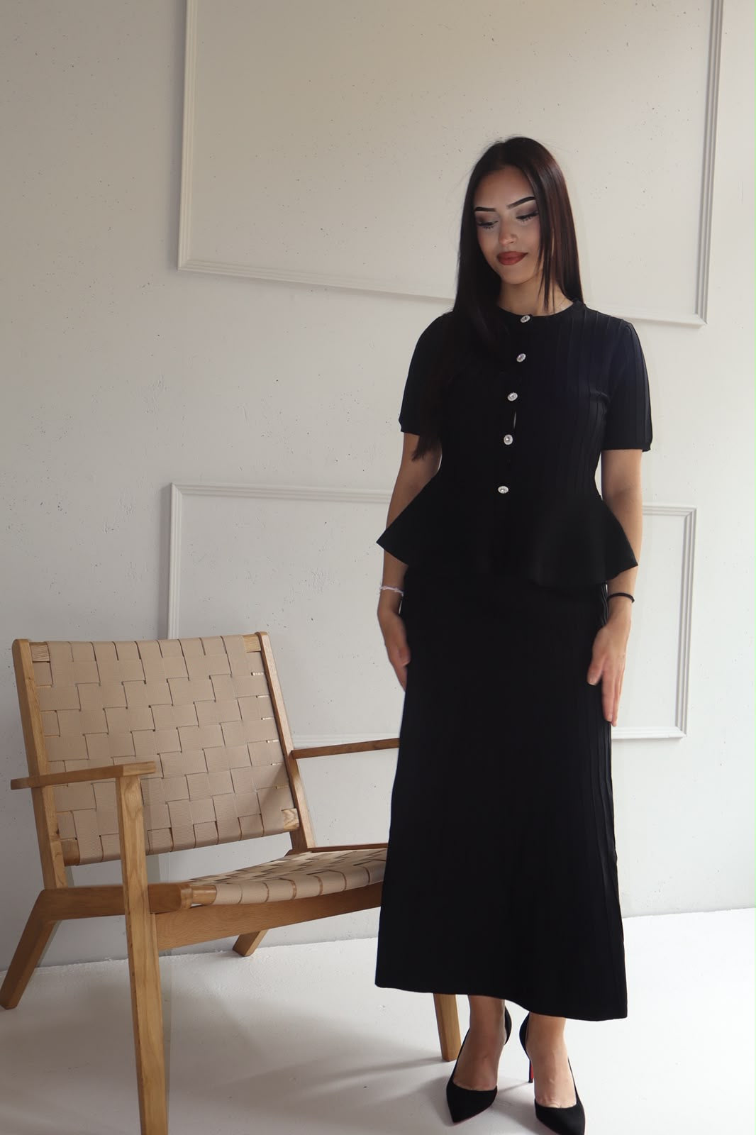 Sandra Dress Set - Black